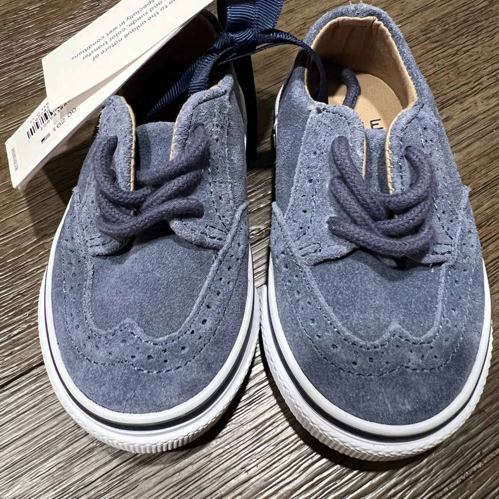 Kids Blue Lace-Up Shoes